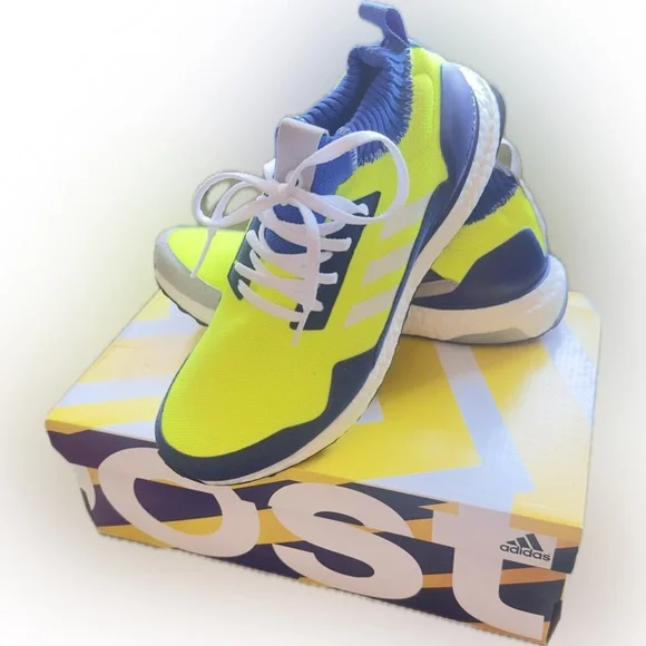 adidas | Shoes | Adidas Mens Ultra Boost Mid Prototype Solar Yellownavygray  Size 85 | Poshmark